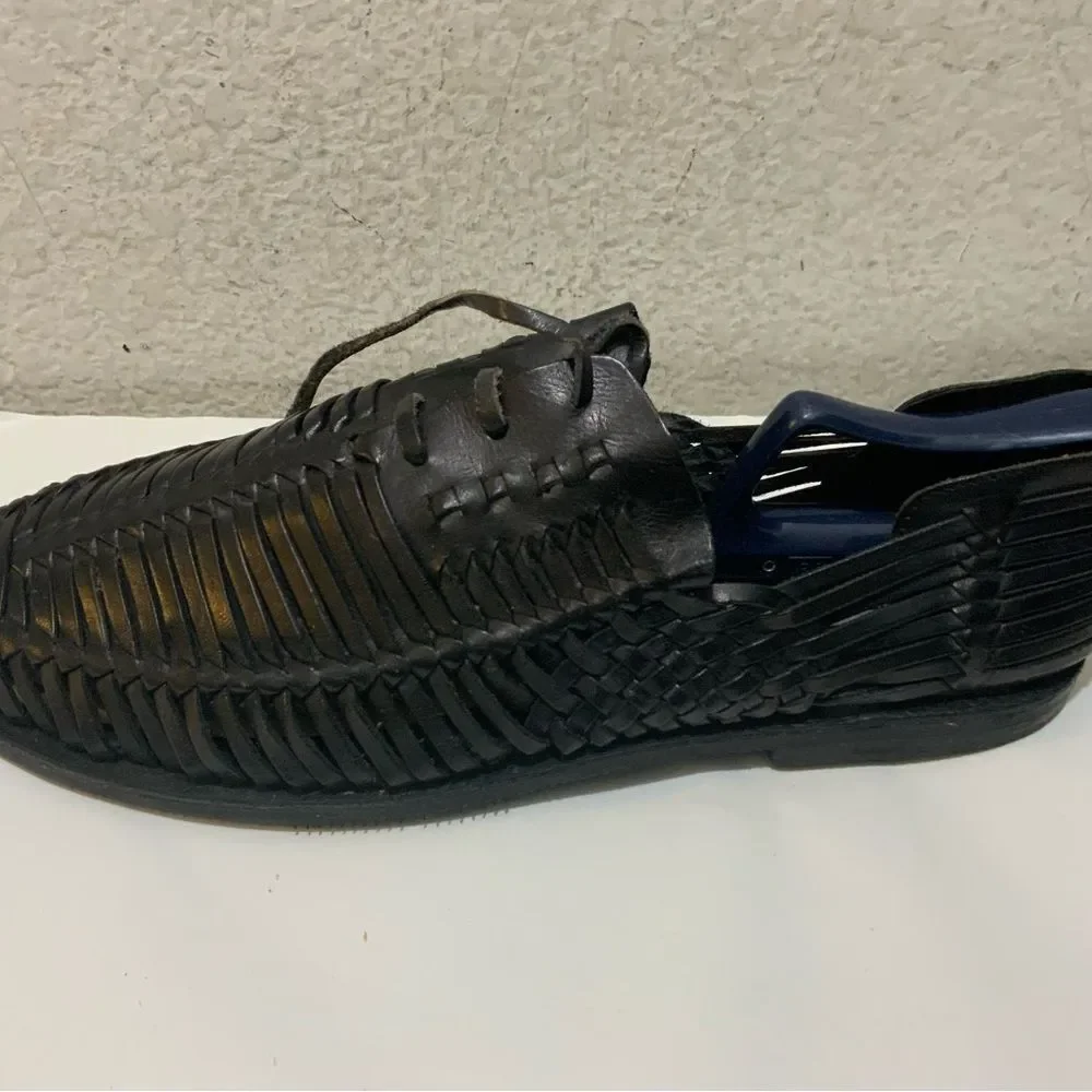 Steve Madden Men's Woven Leather Slip On Loafer black Size 12M soft soles